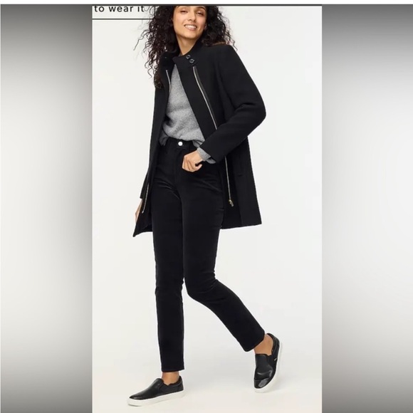 JCrew Factory City Coat in black - Picture 2 of 7